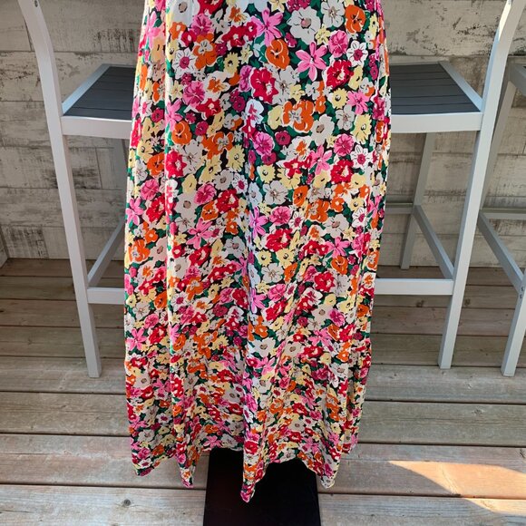 Vintage 80s Babydoll Floral Puff Sleeve Ruffle Prairie Cottagecore Maxi Dress - Picture 10 of 16